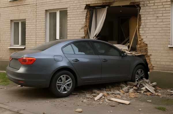 femminineo blogs crashes into building